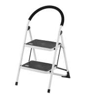 High Quality En14183 Folding Steel Step Ladder with Handrail