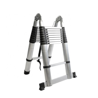 Lightweight Aluminum Foldable telescopic step ladder with Coating Fabric