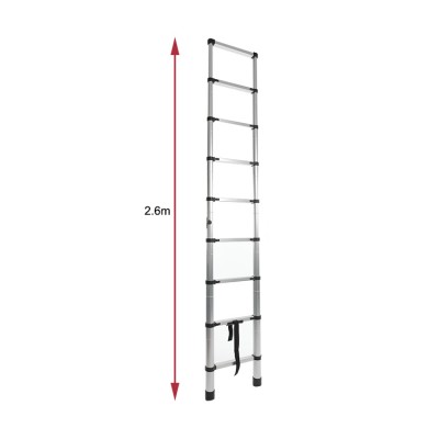 2.6 Meter Aluminium Extension Ladder Telescopic Steps Folding Ladder