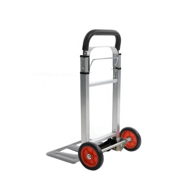 two wheels light weight Aluminum Folding hand trolley moving foldable aluminum hand trolley handtruck