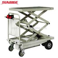 400kg capacity electric lift platform table truck