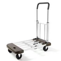 Portable Folding Aluminium Alloy  Shopping Hand Cart Platform Trolley