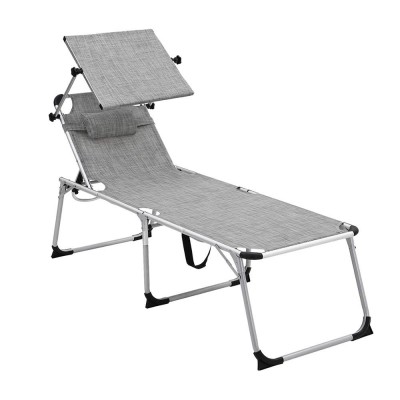 Wholesale Portable Outdoor Nylon Fabric Adjustable Reclining Aluminium Folding Beach Chair